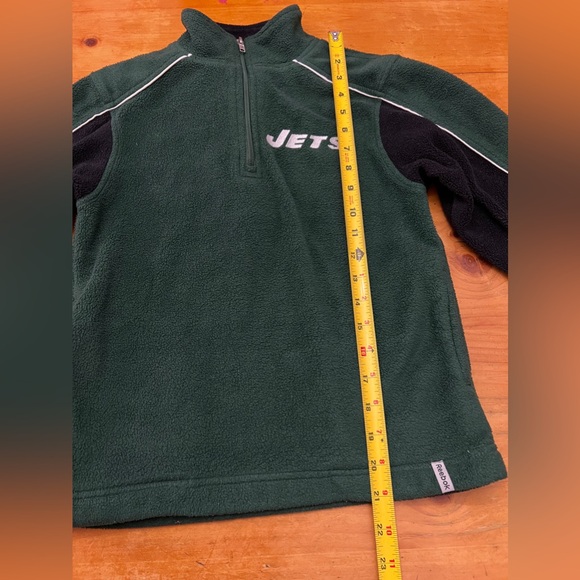 NFL New York Jets Reebok Fleece 1-4 Zip Pullover Jacket Youth Size 8 VTG - Picture 6 of 10